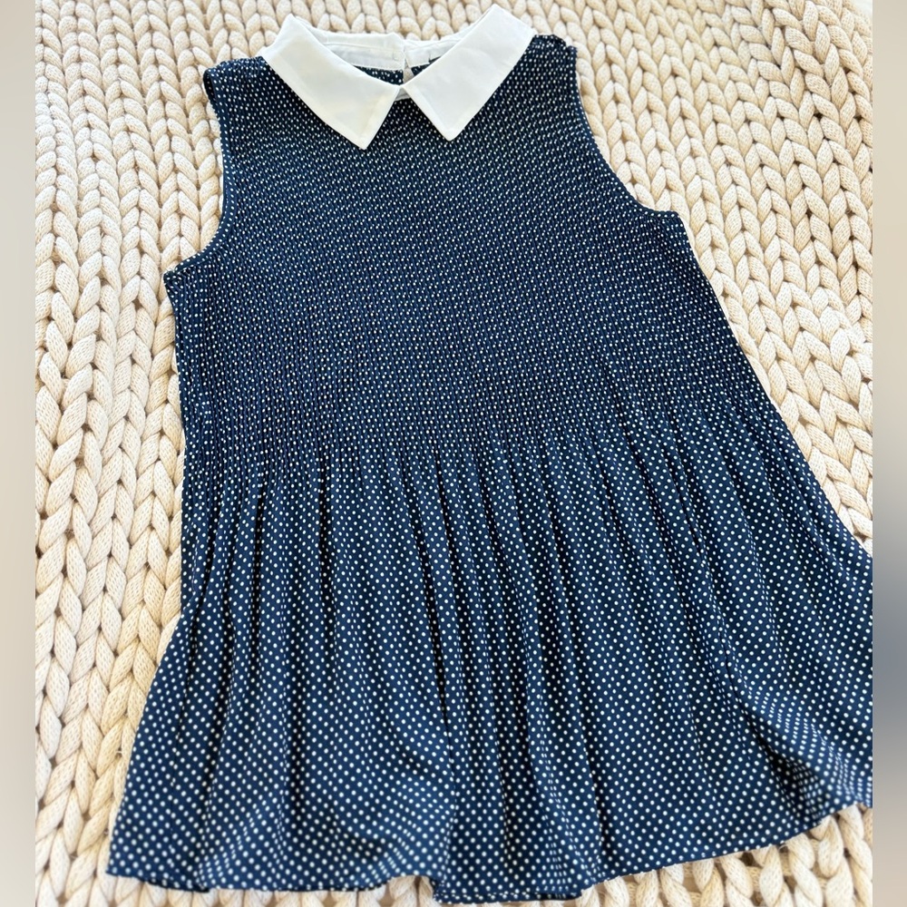 ADIANNA PAPELL navy with ivory small dot top 318